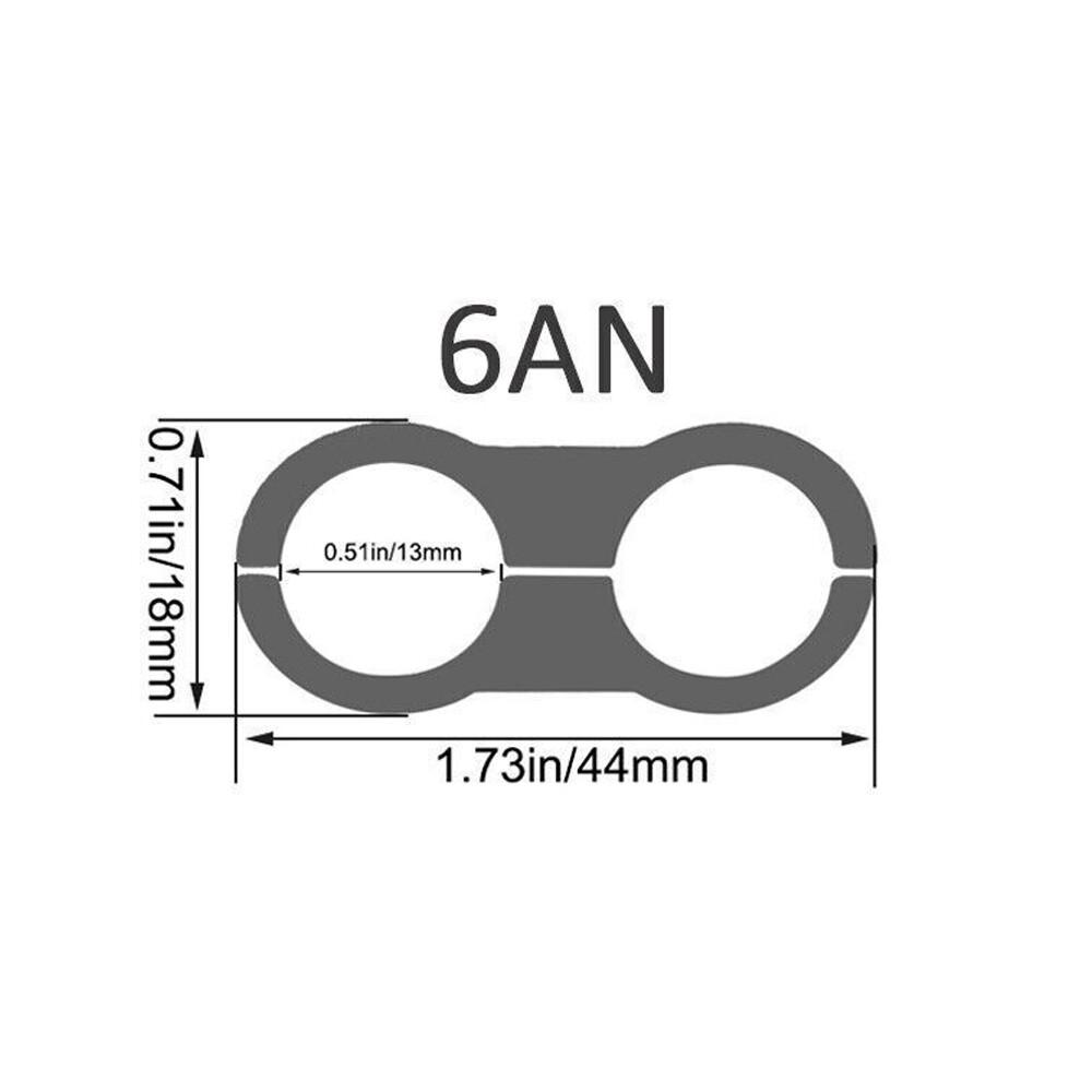 8/16/24Pc Hose Separator Clamp Fitting Connector 6AN 8AN 10AN 12AN Oil Fuel Line 8pcs
