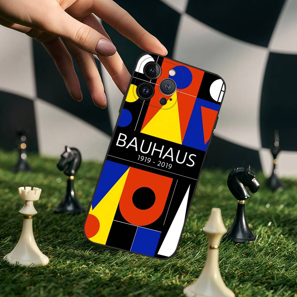 

Geometric Bauhaus Art Silicone Anime Black Case For Iphone 17 Air 16 15 14 13 12 11 Pro Max Plus Basic iPhone 17 Air