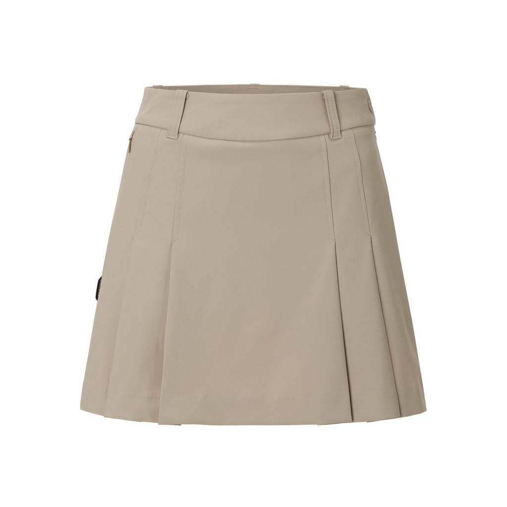 CHALLENGER Women'S A-Line Simple Pleated Culottes Beige