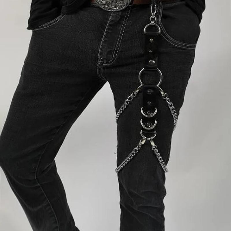 Leather Leg Harness Goth Thigh Harness Straps Sexy Garter Belt Bdsm Bondage Body Suspenders for Jeans Pants Men Accessories