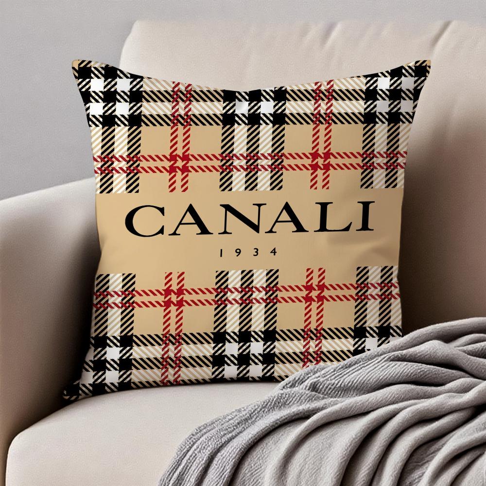 

Classic Italian Brand CCanali Cushion Cover Pillowcase Antidustmite Invisible Zipper Short Plush Sofa Cushion 30X30cm