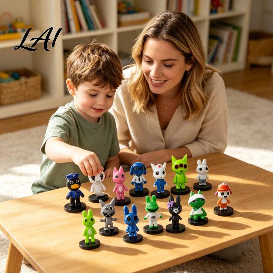 Tierische Dekorationsfiguren 6/12/18 Stück Horror-Spiel-inspirierte Figur Cartoon Sammelfigur Figur PVC Charakter Statue Geschenke für Fans Figur