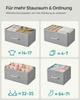 SONGMICS Chest of Drawers, Bedroom Cabinet, 7 Fabric Drawers with Handles, Metal Frame, Dove Grey and Cloud White