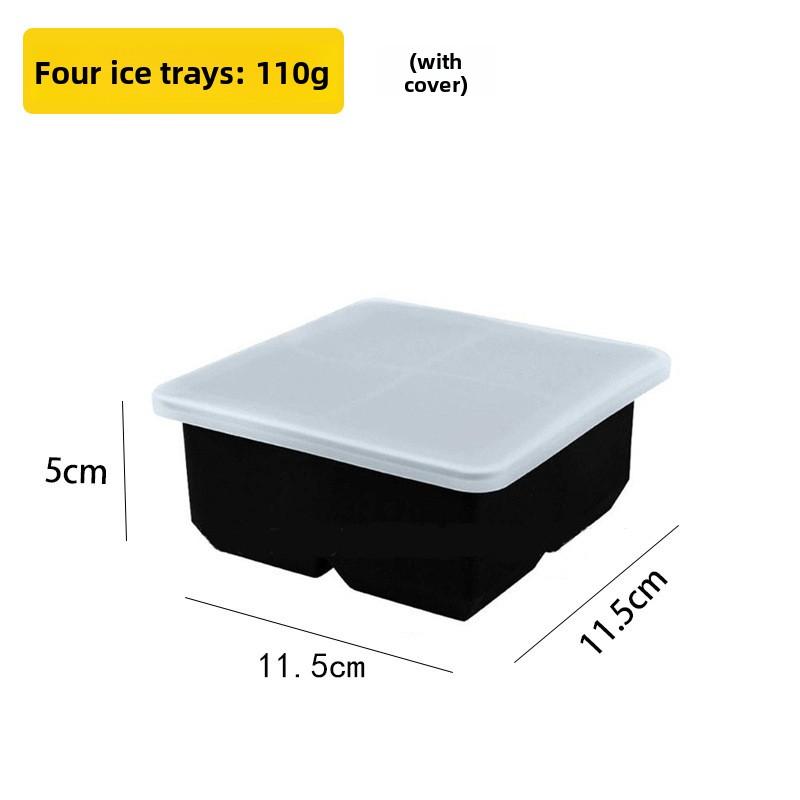 Silicone Ice Cube Tray with Lid Easy Release Ice Mold for Homemade Ice Cubes