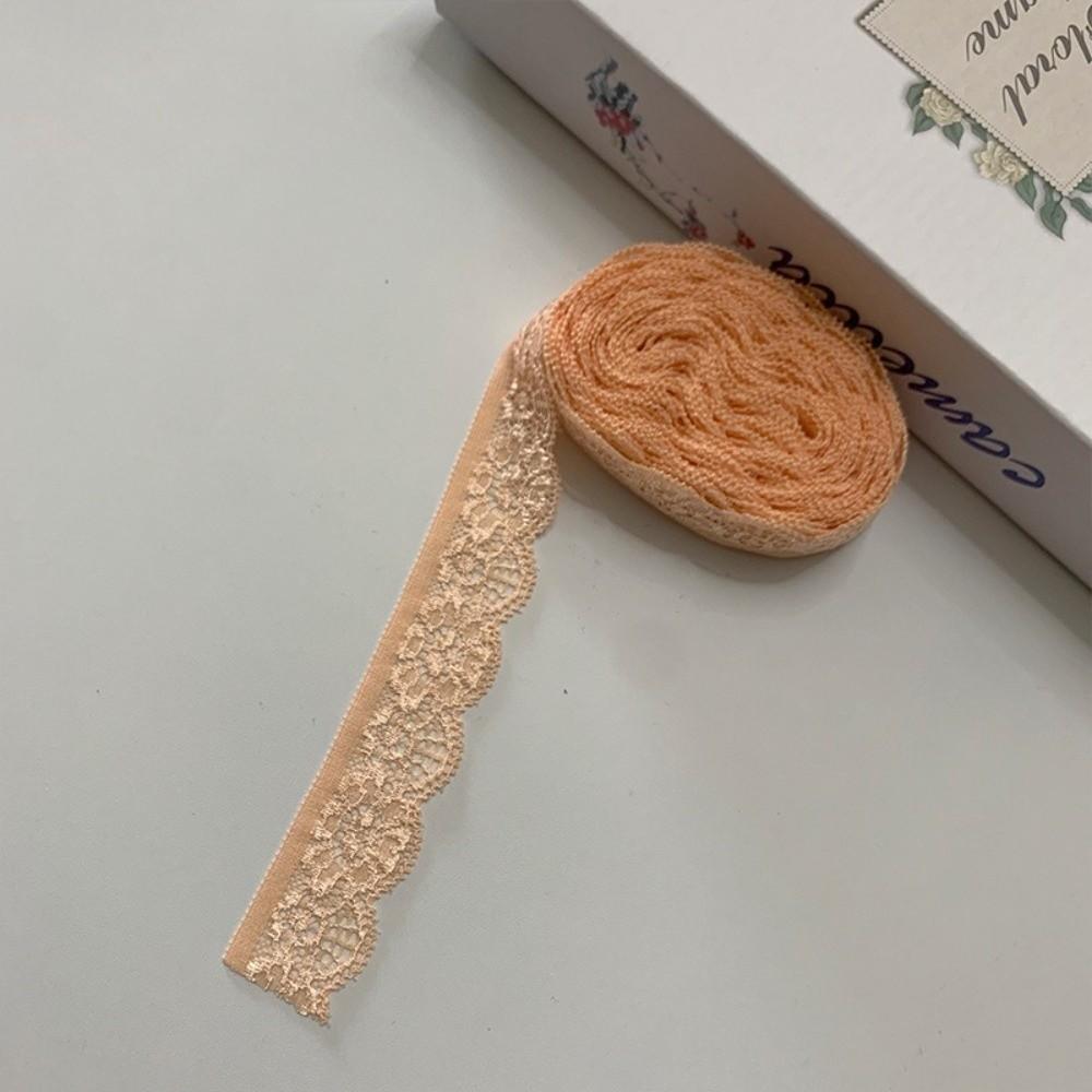 Colorful Elastic Lace Trim 2.5cm Width 10 Yards Length Elastic Lace Ribbon Stretchable Nylon Material Nylon Lace Ribbon