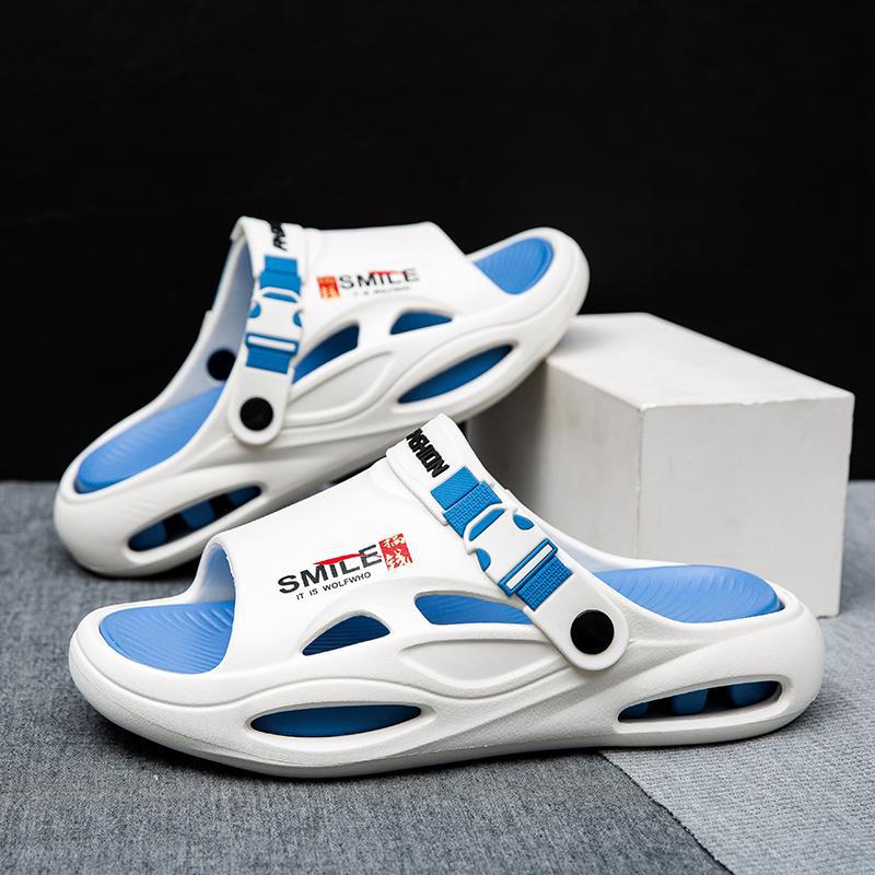 

Slippers men s summer 2025 new outer wear anti-skid and wear-resistant outdoor wading driving two wear one-word drag 38