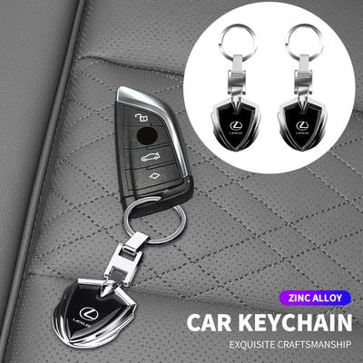Car Metal Chrome-plated 3D Keychain Man Woman Universal Keychain Waist Pendant For F SPORT GX460 Ct200h IS250 ES 220D