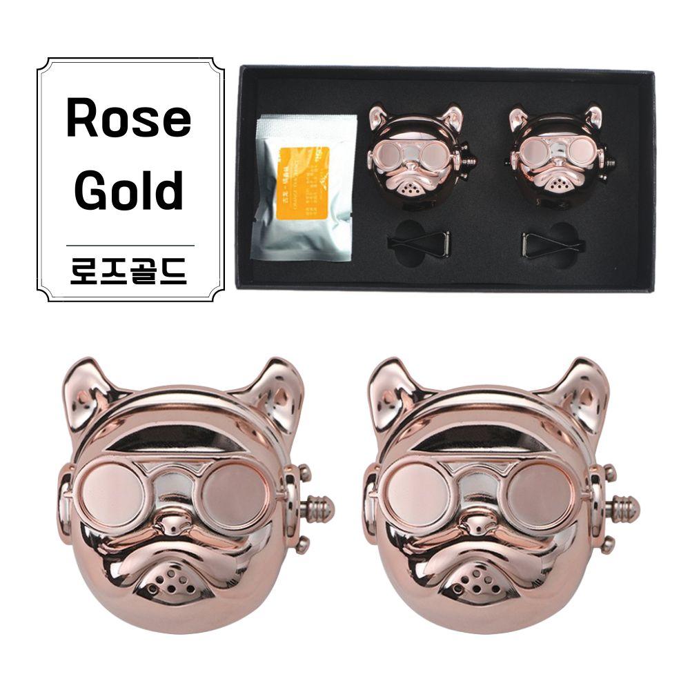 2PCS Bulldog Decoratio Black Cherry Luxury Brand Vent Fan Car Airvent Outlet Clip Interior Vehicle Decoration Car Tuyere