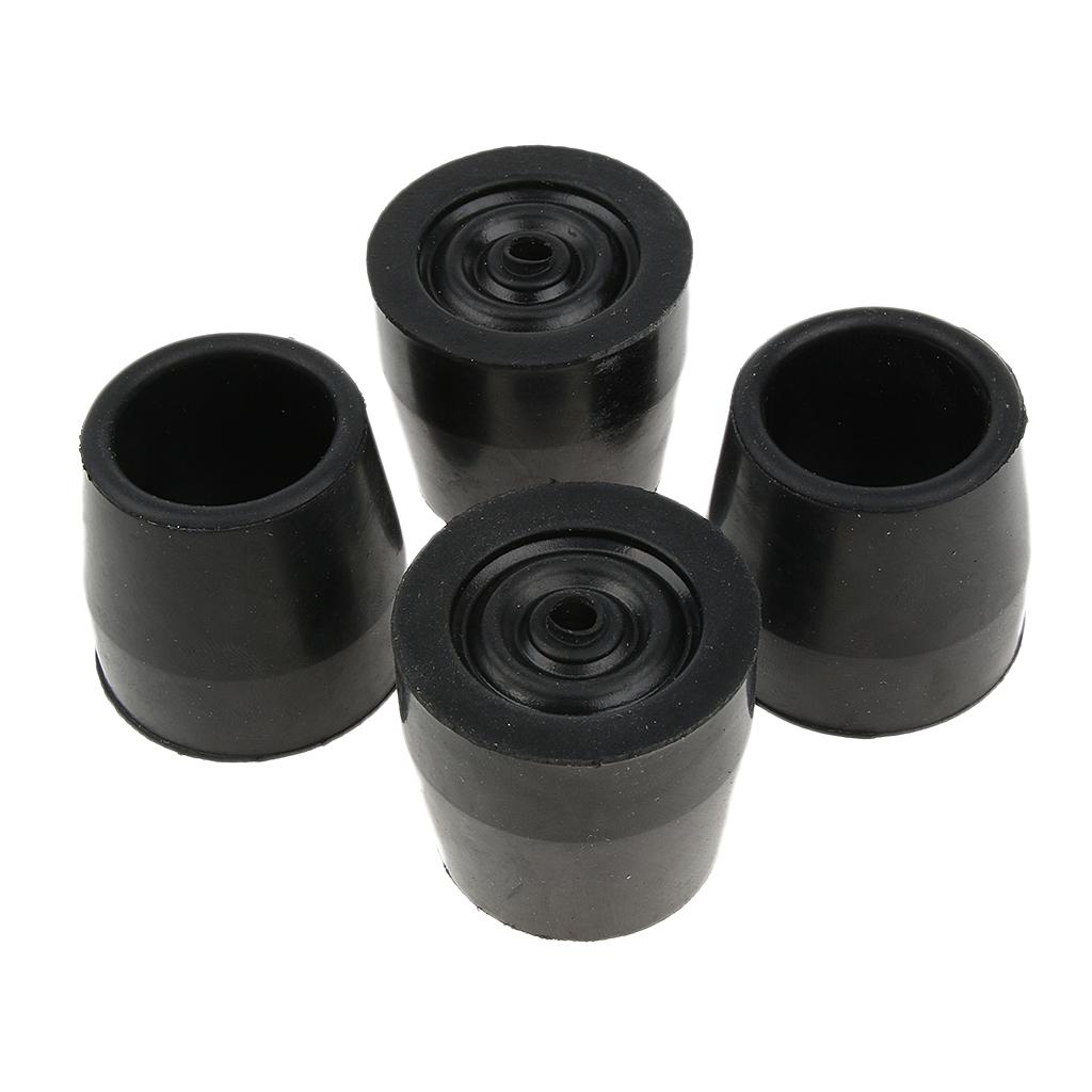 4Pcs/Set Anti-slip Walking Stick Ferrules Cane Crutch Rubber Pad Heavy Duty End Bottoms Protector for Disabled Elder