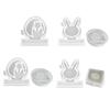 Easter Rabbit Candle Holder Mold for Candle Tealight Holder Decorations Gypsum Ornament, Hollow Flower Resin Mold
