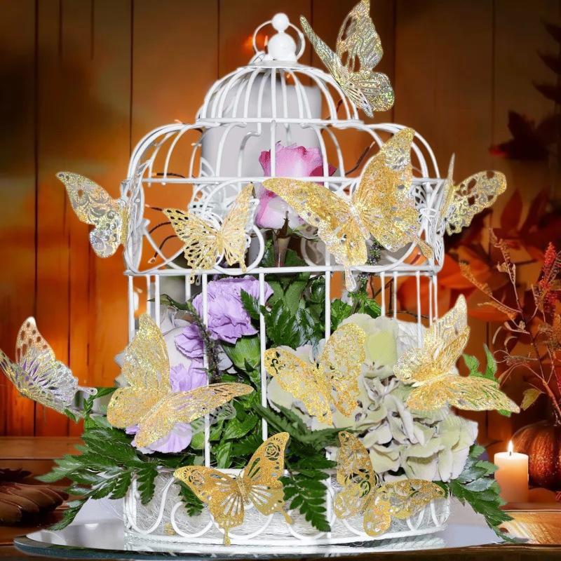 Pack of 48 3D Butterfly Wall Decals In 4 Stunning Styles and Sizes; Butterfly Birthday Party/Cake and Room Decorations