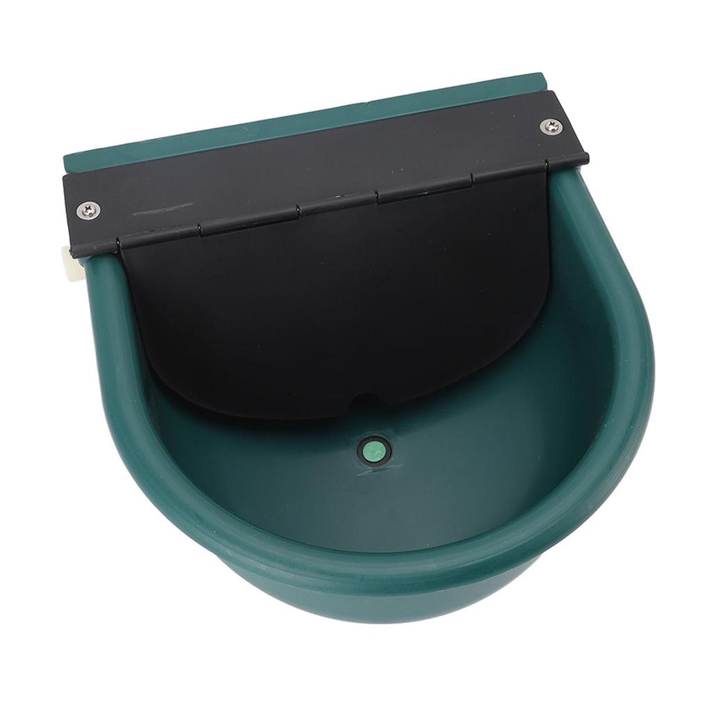 Adăpător automat din plastic verde pentru animale cu capac și bilă plutitoare pentru bovine