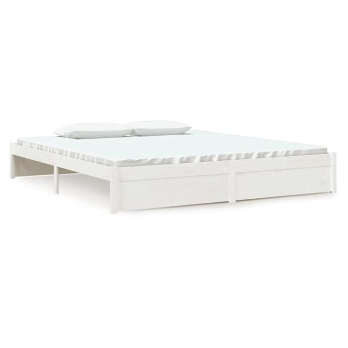 VidaXL Bed Frames White Solid Wood 180x200 Cm Super King 814965