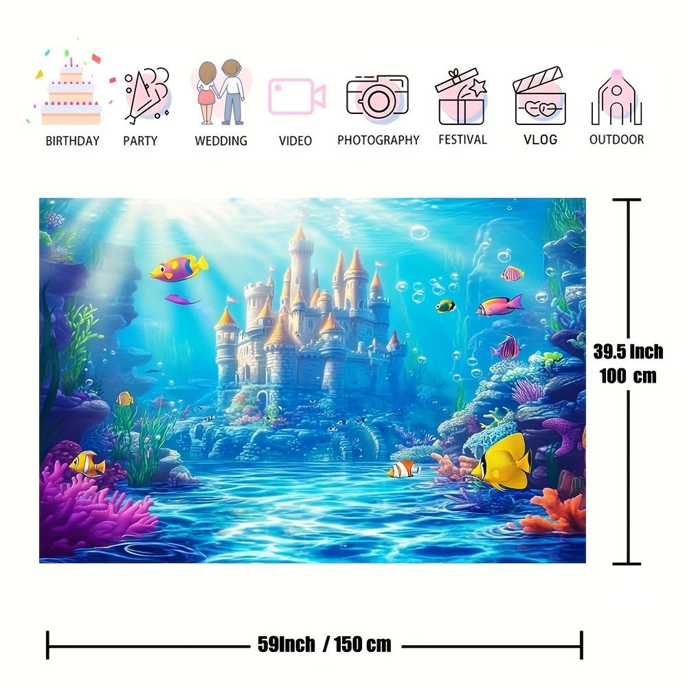 Mermaid and underwater castle backgrounds - multi-functional polyester backgrounds for events and royal theme celebrations