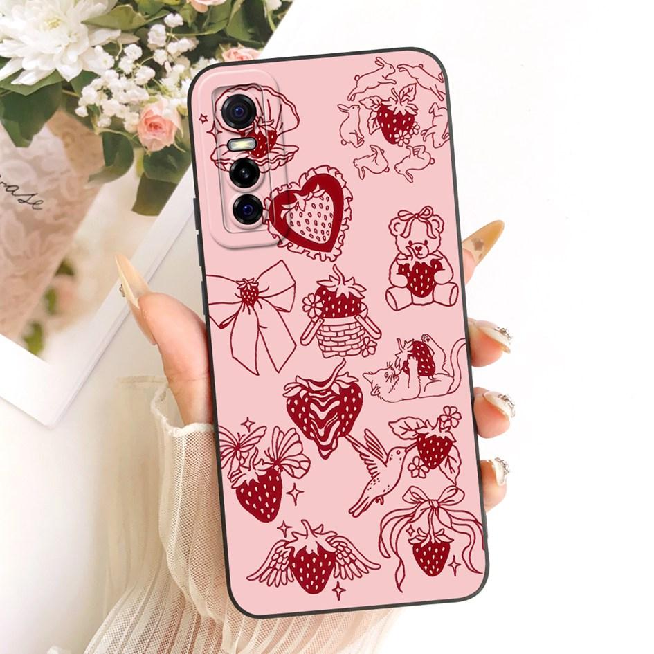 

For Vivo Y73s 5G Case V2031A Elegant Floral Painting Silicone Phone Cases Camera Protection Cover For VivoY73s S7e 5G Soft Shell vivo S7e
