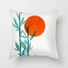 Leaf plant Sunset Print Hold pillowcase Modern landscape color hold pillowcase Home decoration fashion cushion set 45x45cm
