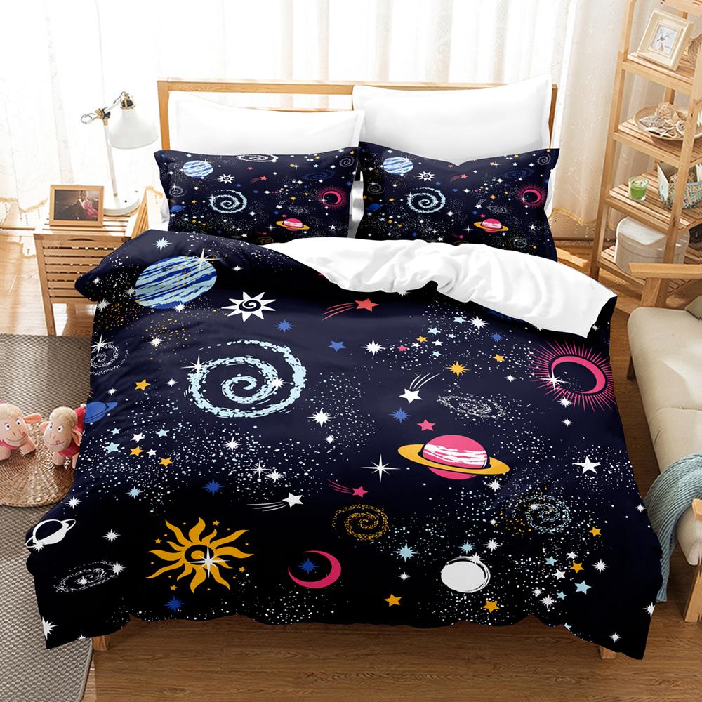 Vibrant Cozy 3D The Gradient Graphics Sets With Bedclothes Bed Polyester Twin Full Queen King Quilt