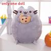 Cute Cookie Cat Plush Toy With Pp Cotton Filling For Kids Bedroom Decor
