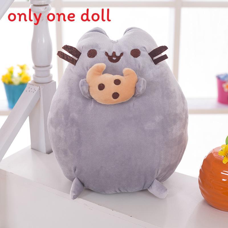 Cute Cookie Cat Plush Toy With Pp Cotton Filling For Kids Bedroom Decor