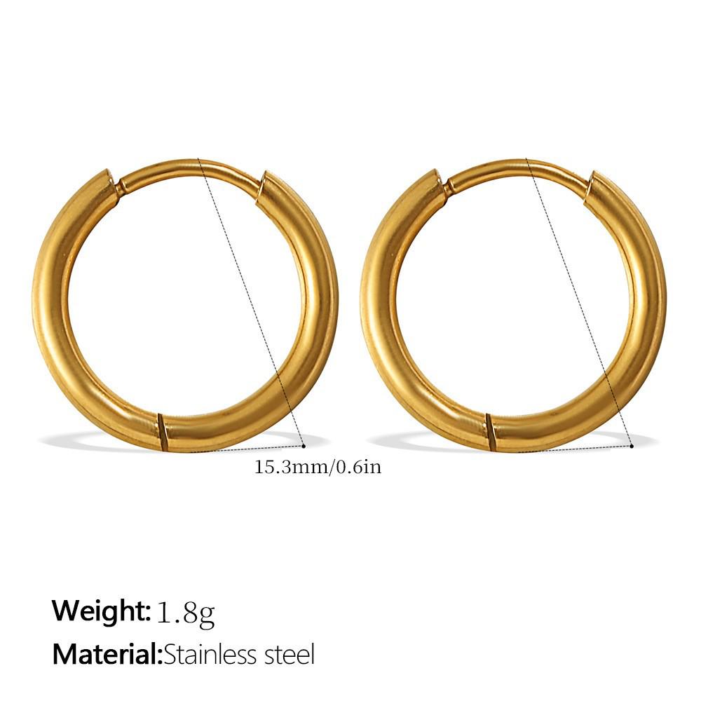 Creative Cartoon Christmas Tree Pendant Earrings, 18K Gold-Plated Stainless Steel