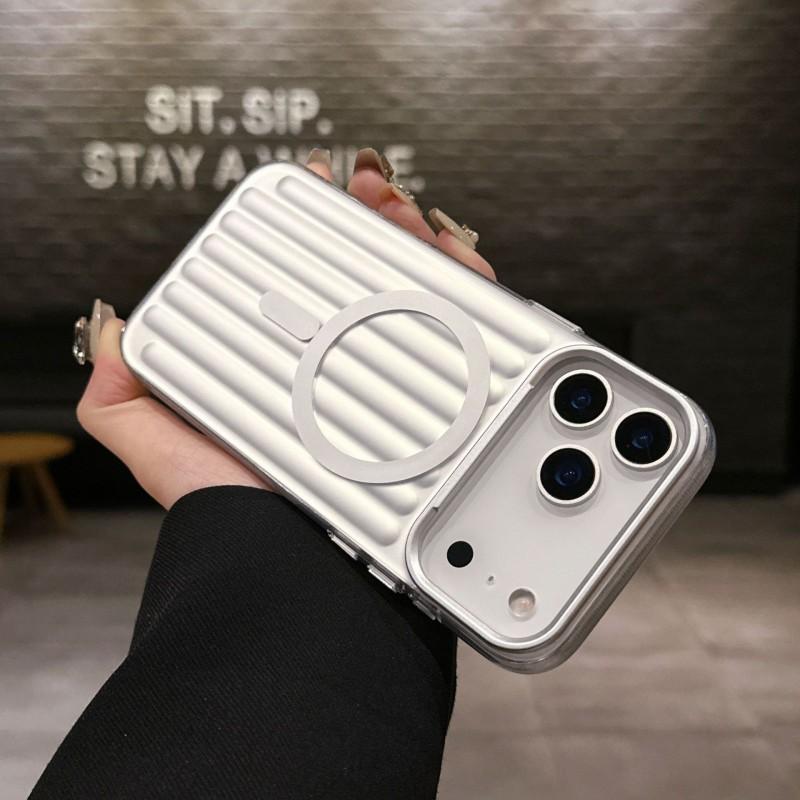 

Colorful 3D Luggage Suitable IPhone 17 Promax Case 16pm Anti Drop 15 Magnetic Charging iPhone 15 Pro Max белый