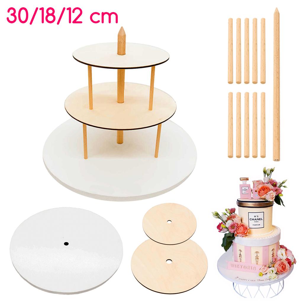 3-stufige Tortenplatte 30/18/12 cm Marke4cake
