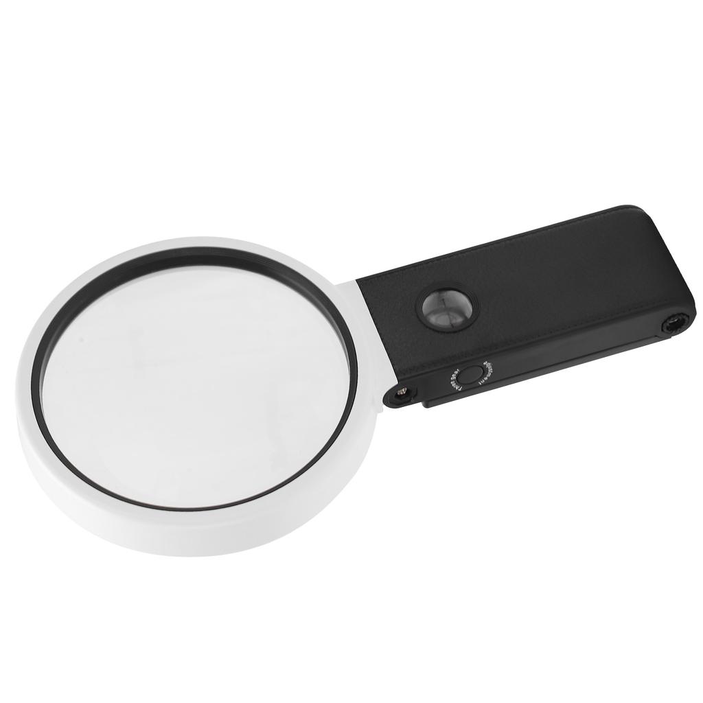 TH?7018?C Magnifying Glass Portable Folding Reading Magnifier with LED Light Scale 3.5X 25X