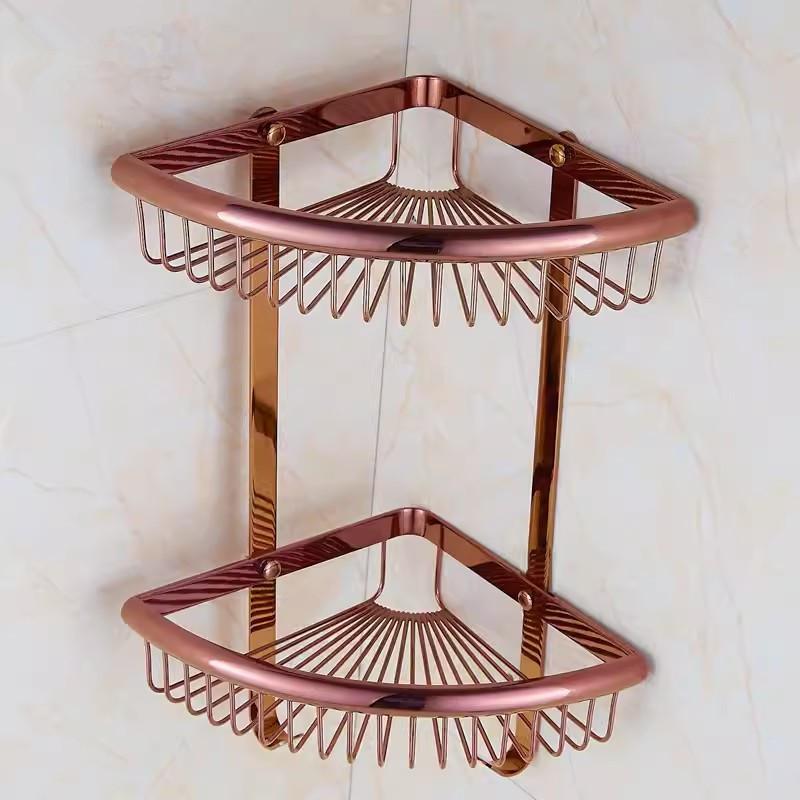 Bathroom Accessories Bath Shelf Rose Gold Paper Holder,Towel Bar,Soap Holder,Towel Rack,Glass Shelf,Hook Bathroom Hardware Brass
