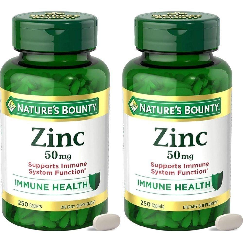 Nature's Bounty Zink 50mg 250 Capsules 2 stuks
