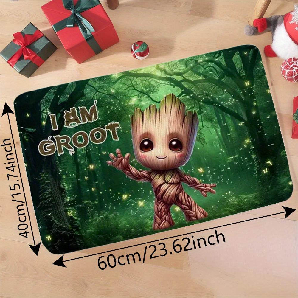 1pc Groot Fashion texture floor mat, room decorative floor mat, high elasticity door mat, suitable for placing in front of the