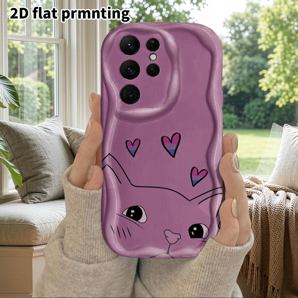 Phone Case: 2D Flat Samsung Galaxy A34 A35 M05 M06 S20 S22 S21 FE Plus 5G Protective Case, Couple Style, Cat Heart, Christmas and Halloween Gift