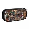 Attack On Titan Pencil Cases Classic Anime Pen Box Bag Student Large Storage School Supplies Zipper Pencil Box