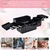 Makeup Case, 4 Tiers, Portable Cosmetic Box, 35.5 x 20 x 25.5 cm, Aluminum