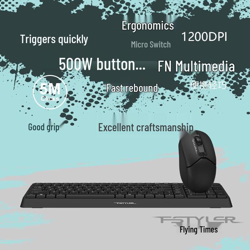 A4TECH Flytime Wired Keyboard and Mouse Combo F1512
