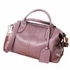 Stylish Boston Genuine Leather Crossbody Handbag Simple Shoulder Bag Women's Bag