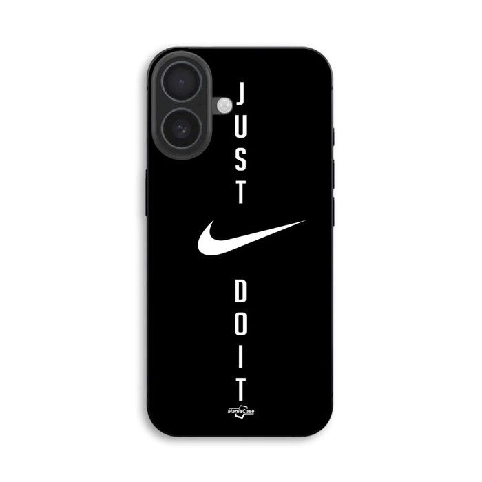 Hülle Für iPhone 18 Nike Logo Just do it schwarzer Hintergrund Maniacase schwarz