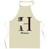 Tablier De Cuisine - Hortense Lettre - Impression Bretonne - Coton Épais - Liens Ajustables