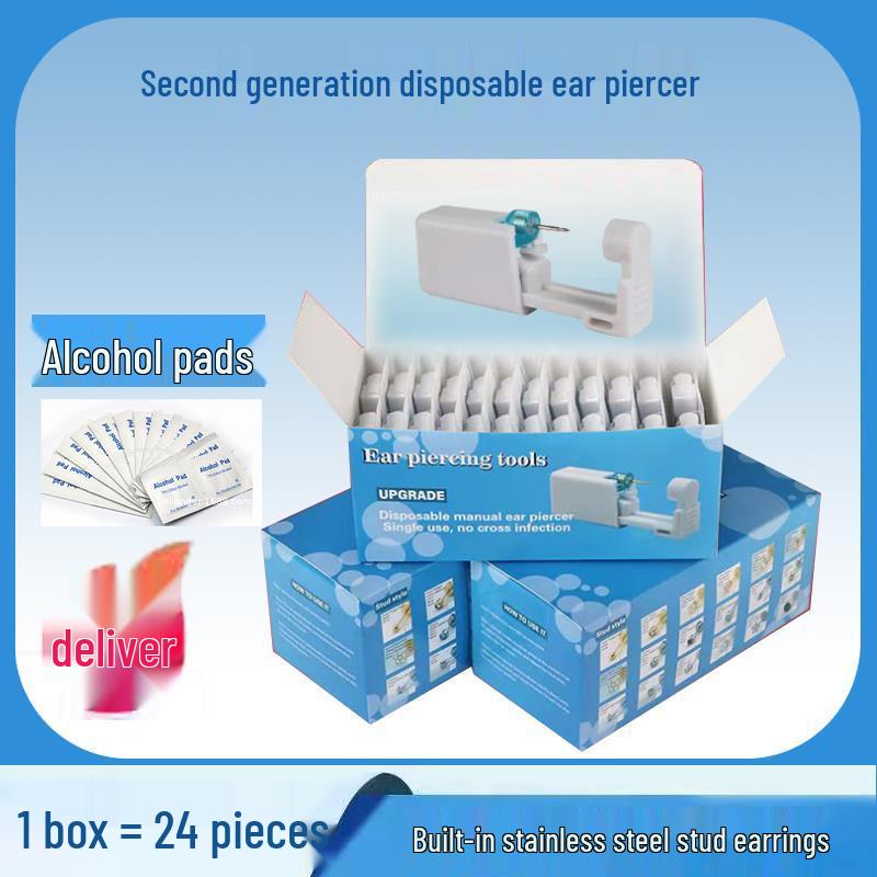Disposable Anti-Allergy Ear Piercing Gun with Specific Earrings