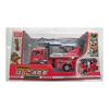 Caminhão de Bombeiros Diecast com Escada, Ação Puxa-e-Solta, Luzes, Escada Móvel e Sons