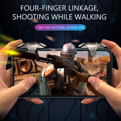 2 Stück RGB Handy-Spiel-Joystick-Trigger Latenzfreier Gamecontroller Gamepad Handy-Spiel-Trigger für Ios Android Smartphone