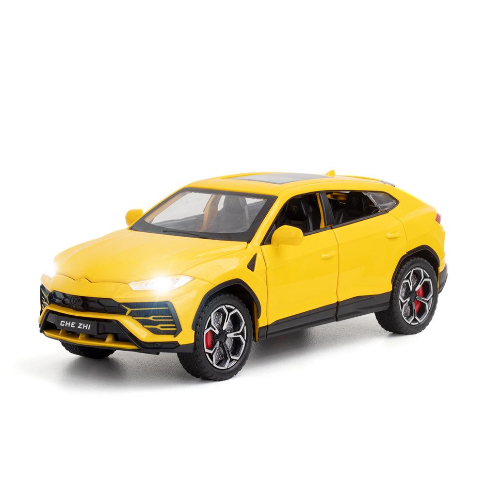 

1:24 URUS Alloy Diecast Car Model Pull Back Function Light Sound Simulation Collection Ornament Decoration Hot Gift For Kids жёлтый