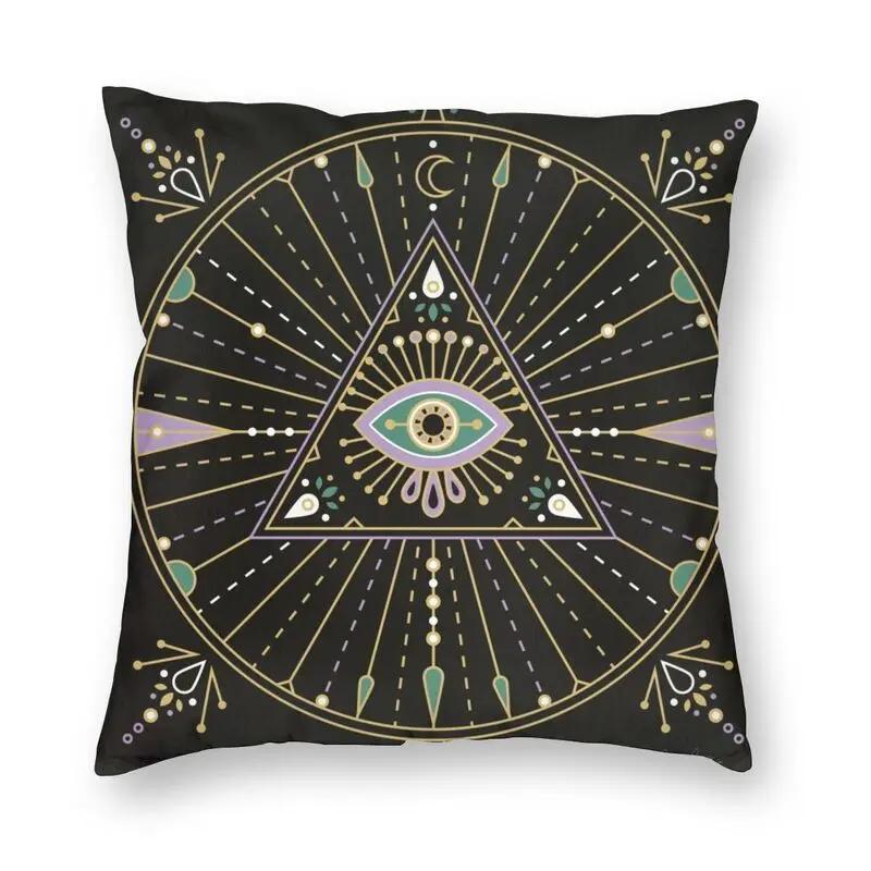 Turkish Evil Eye Cushion CoverPrint Mediterranean Amulet Throw Pillow for Sofa  Case Home Decor Decorative