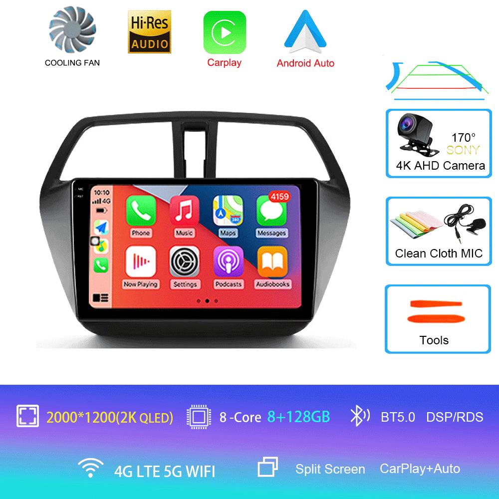 Android 14 Video Player For Suzuki SX4 S-Cross 2014 2015 2016 2017 Car Radio Multimedia Stereo GPS WIFI+4G Wireless Carplay Auto