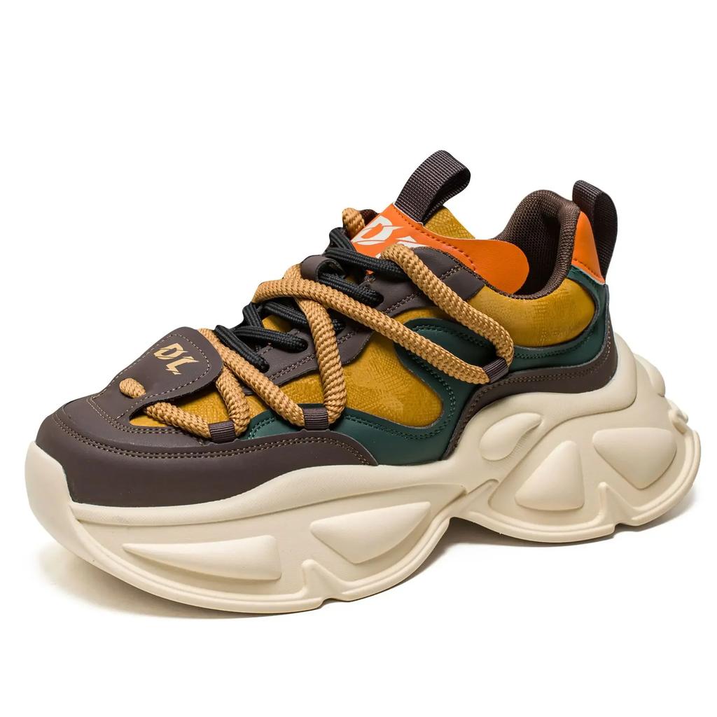 Fashion 2025 Spring Autumn New Luxury Men's Sneakers Fashion Versatile Casual Shoes Thick Soled Tall Running Shoes Zapatos Para Hombres