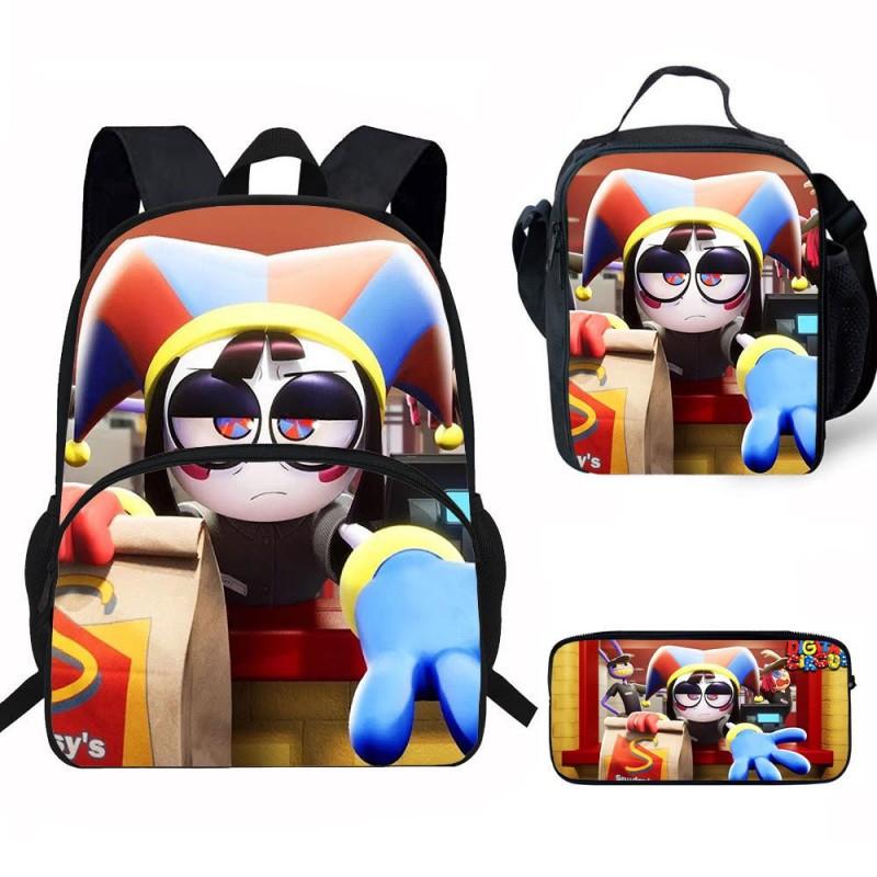 Kinder Cartoon Rucksack Set Grundschüler Mit Lunchtasche Federmäppchen - Leicht Ergonomisch Oxford Stoff