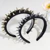 1PC Exaggerated, Designer, Rivet, Black, Hairband, Summer, Wide, Fashion, Punk, Personalized, Headband, Hairpin