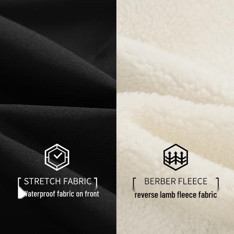 EASTERN CAMEL Unisex Reversible Fleece Lined Hooded Winter Jacket