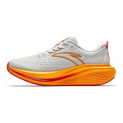 Power Bounce Height Increasing Non-Slip Casual City Commuting Running Shoes Men Sneaker Gray Orange 912615560-2