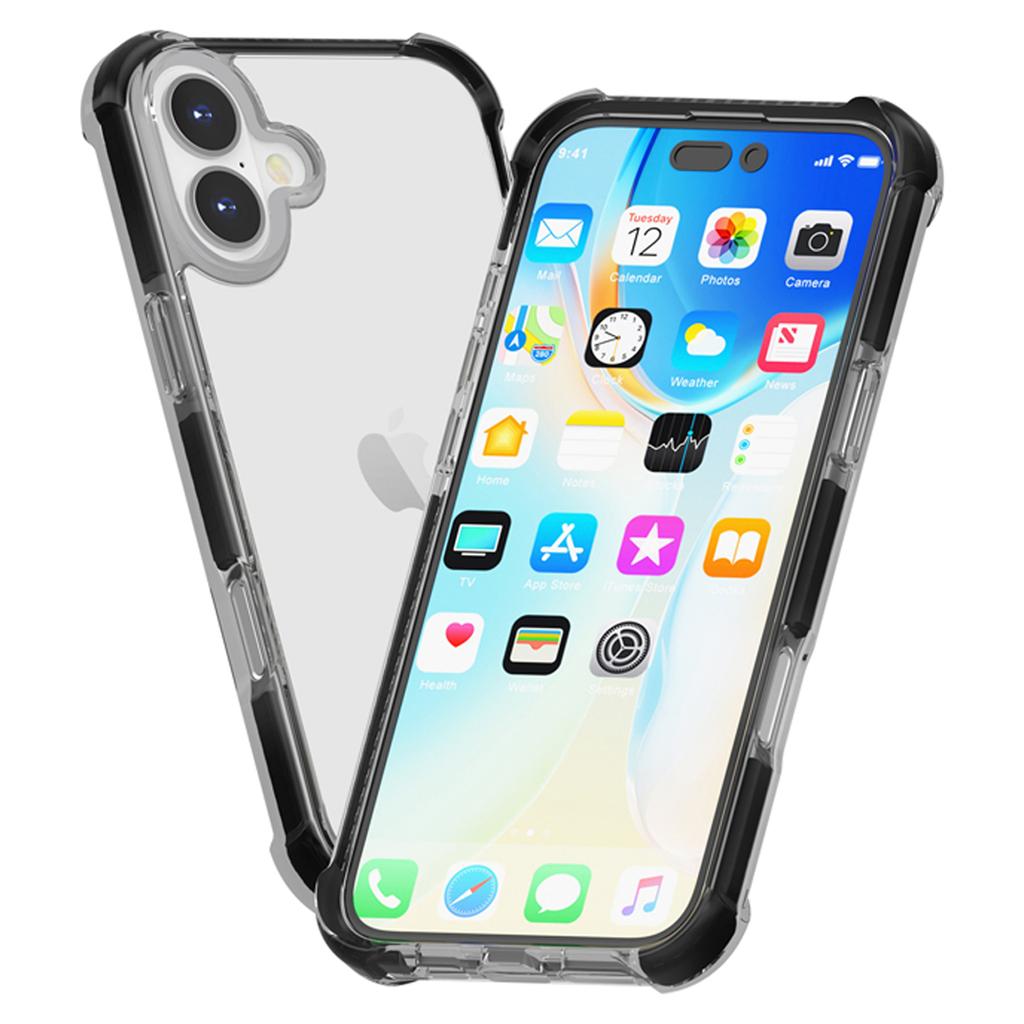 Für iPhone 17 Hülle Vier Ecken Anti-Drop Transparentes TPU + TPE + PC Handyhülle