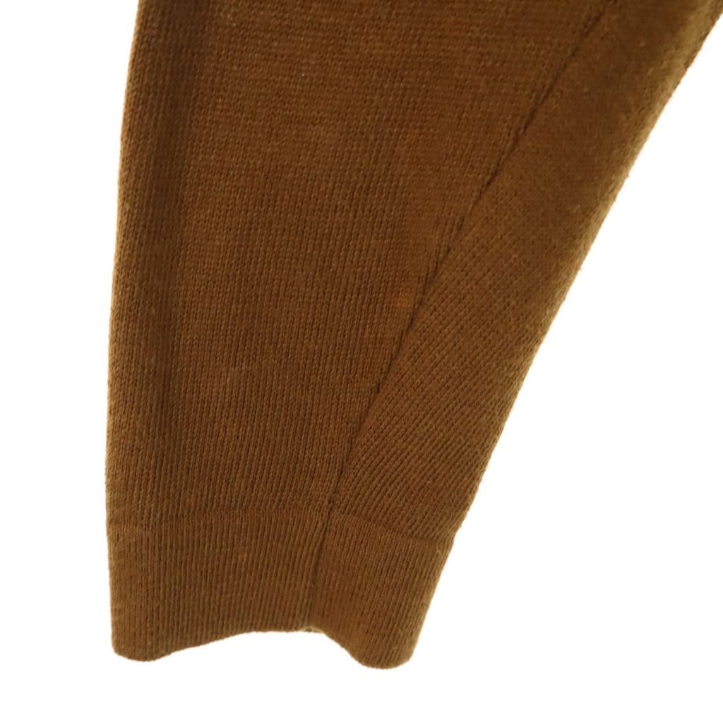 HERMES Made in Italy Old Overall handle Long sleeve Knit switching shirt Women Used
